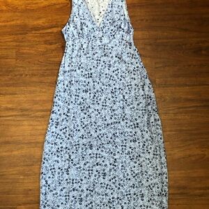 Madewell Light Blue Floral Maxi Dress